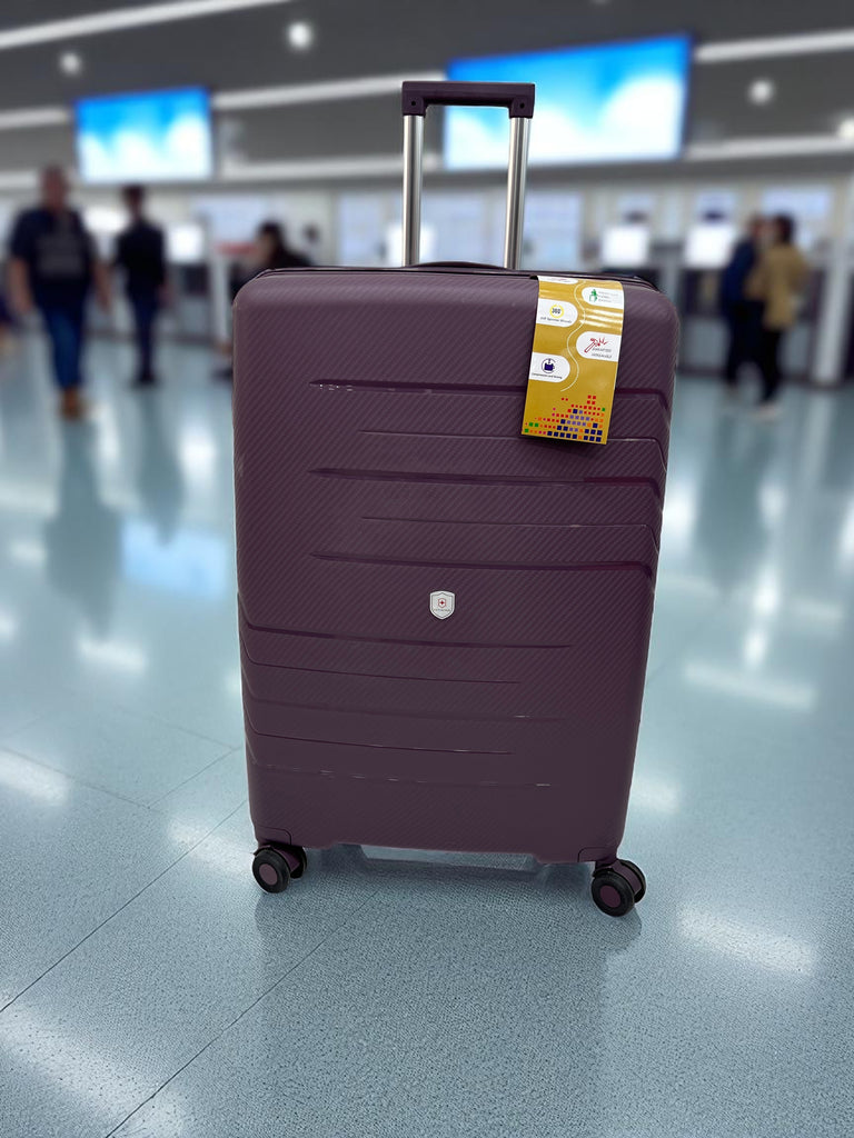 Stylish Purple Hard Shell Trolley Suitcase with Spinner Wheels | Lightweight & Durable Luggage for Travel