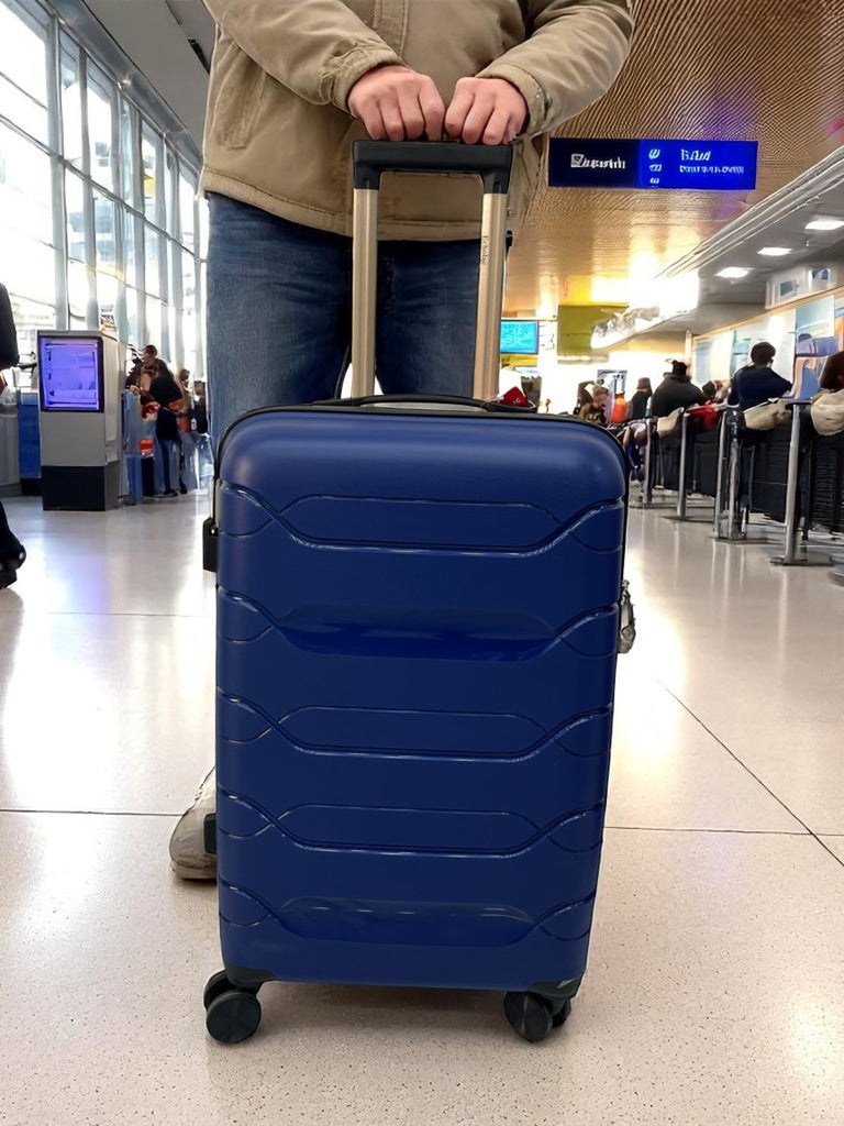 Durable Blue Trolley Suitcase – Lightweight Travel Luggage with Spinner Wheels | Premium Quality