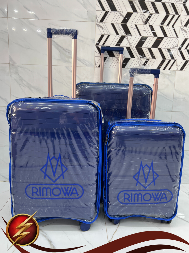 Rimowa Hard Shell Luggage Set – Stylish & Durable 3-Piece Trolley Suitcase Set with 360° Spinner Wheels