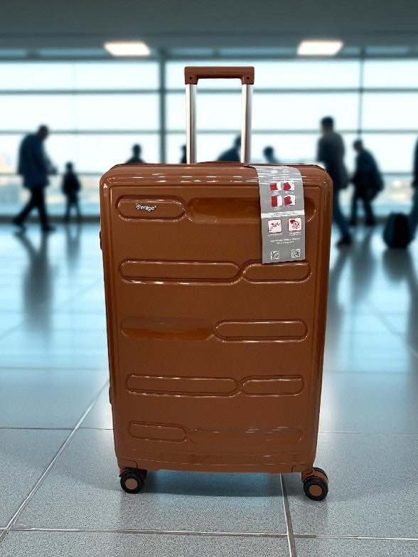Premium Brown Verage Hard Shell Luggage | Durable Spinner Suitcase with TSA Lock